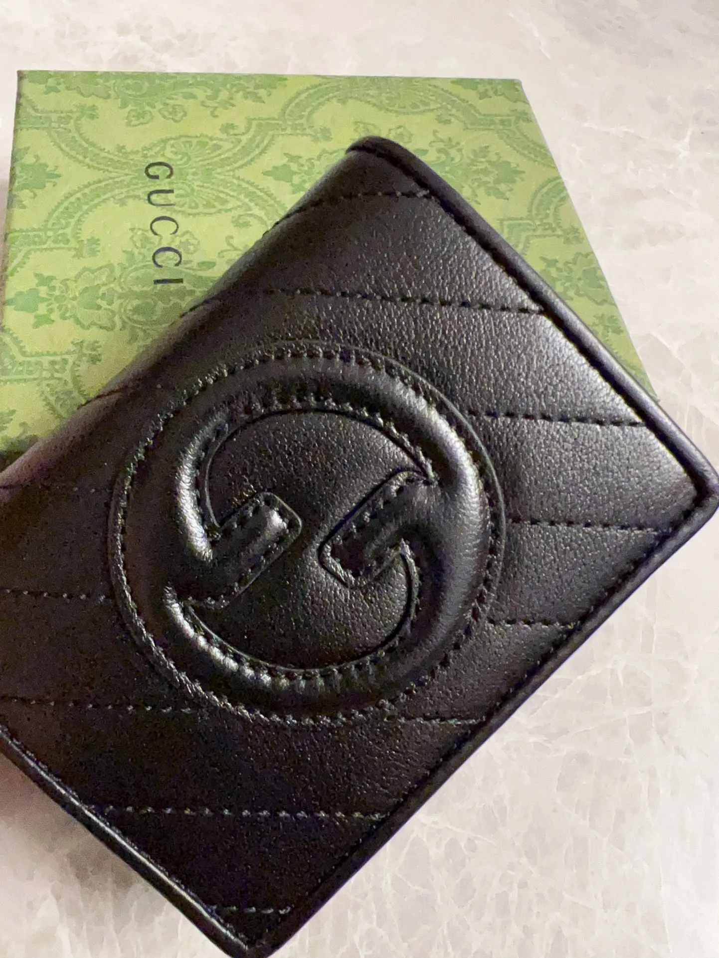 💰410 🇭🇺🇭🇺Gucci Blondie series card holder wallet Model: 760317 Size: 11x8.5x3cm (thick) Color: white, black, gray, brown, pink, green/original leather. Made in Italy