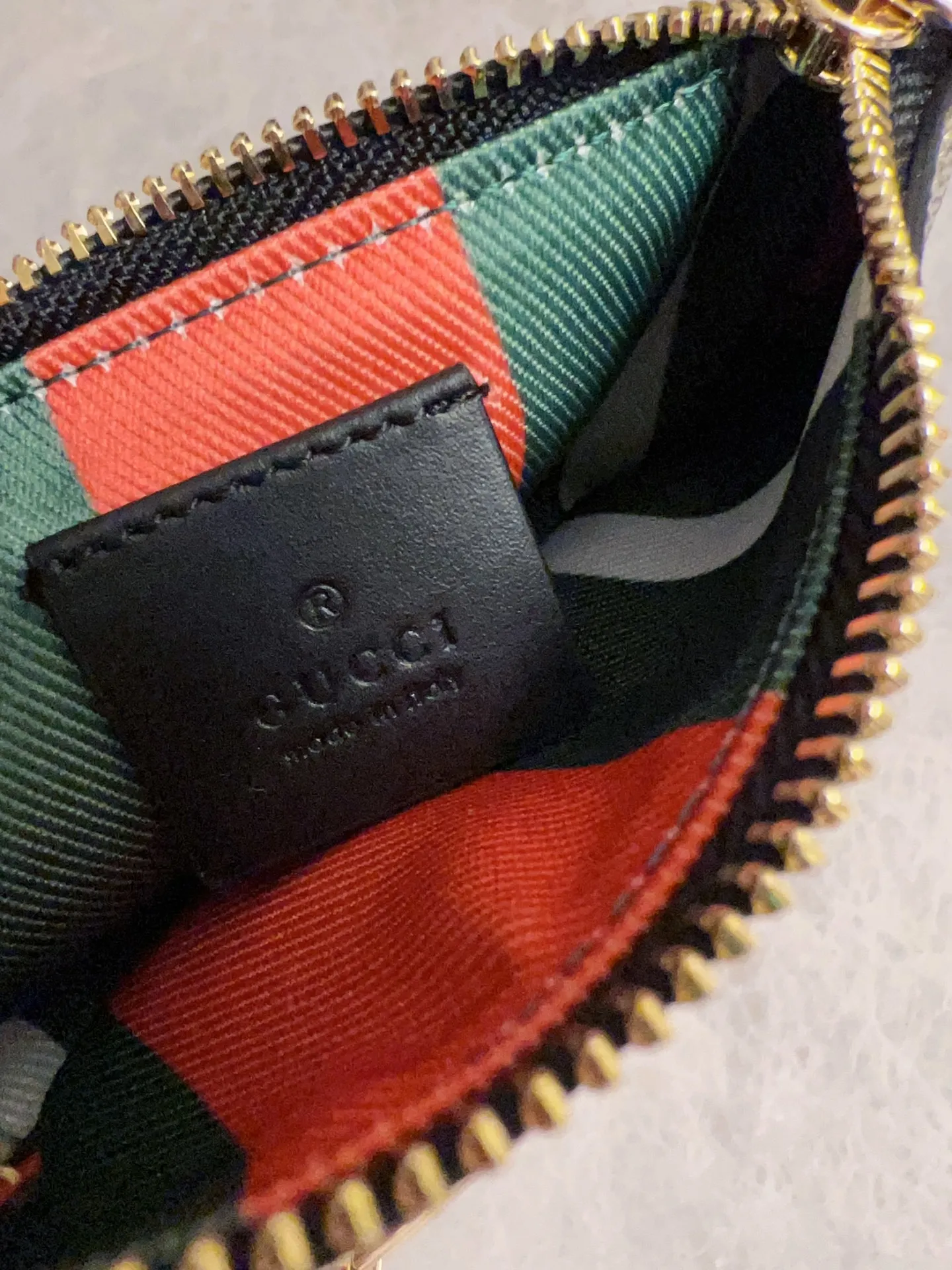 💰320 🇮🇹🇮🇹Gucci’s latest GG Supreme premium PVC with original cowhide small wallet/key bag/lipstick bag🌾🌾Model: 819113, size: 12×7.5cm