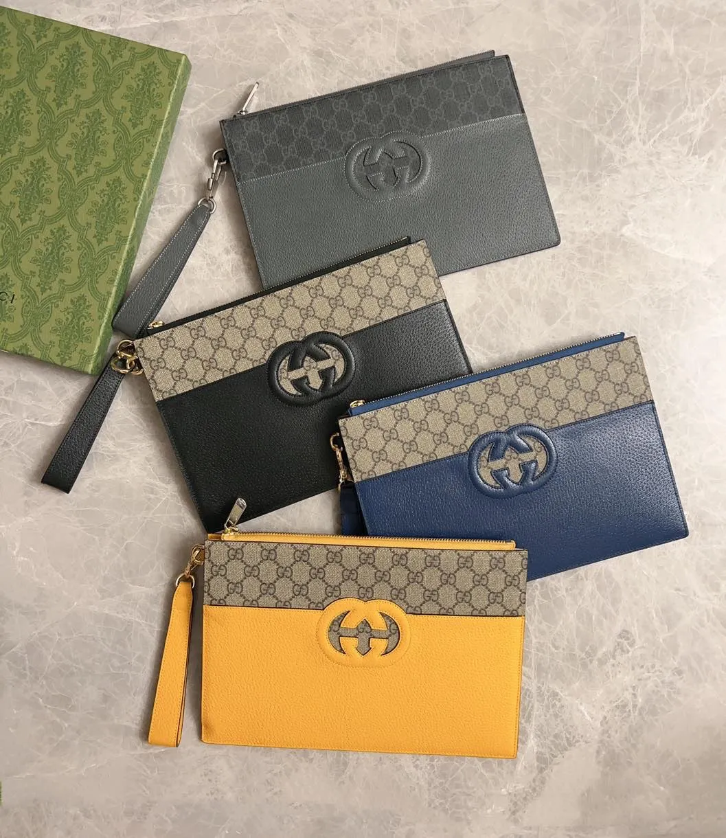 💰520 🇭🇺🇭🇺Gucci’s latest ~ Men’s handbag 🧬🧬 embellished with hollow interlocking Double G details, cleverly matched with GG Supreme canvas, 🧬🧬Create an accessory with both modern style and classic style🧬🧬Iconic interlocking Double G logo. This logo comes from the brand founder Guccio Mr. Gucci's initials are constantly being reinterpreted in various forms and styles🧬🧬Model: 723320, size: 30.5x 21x 1.5cm