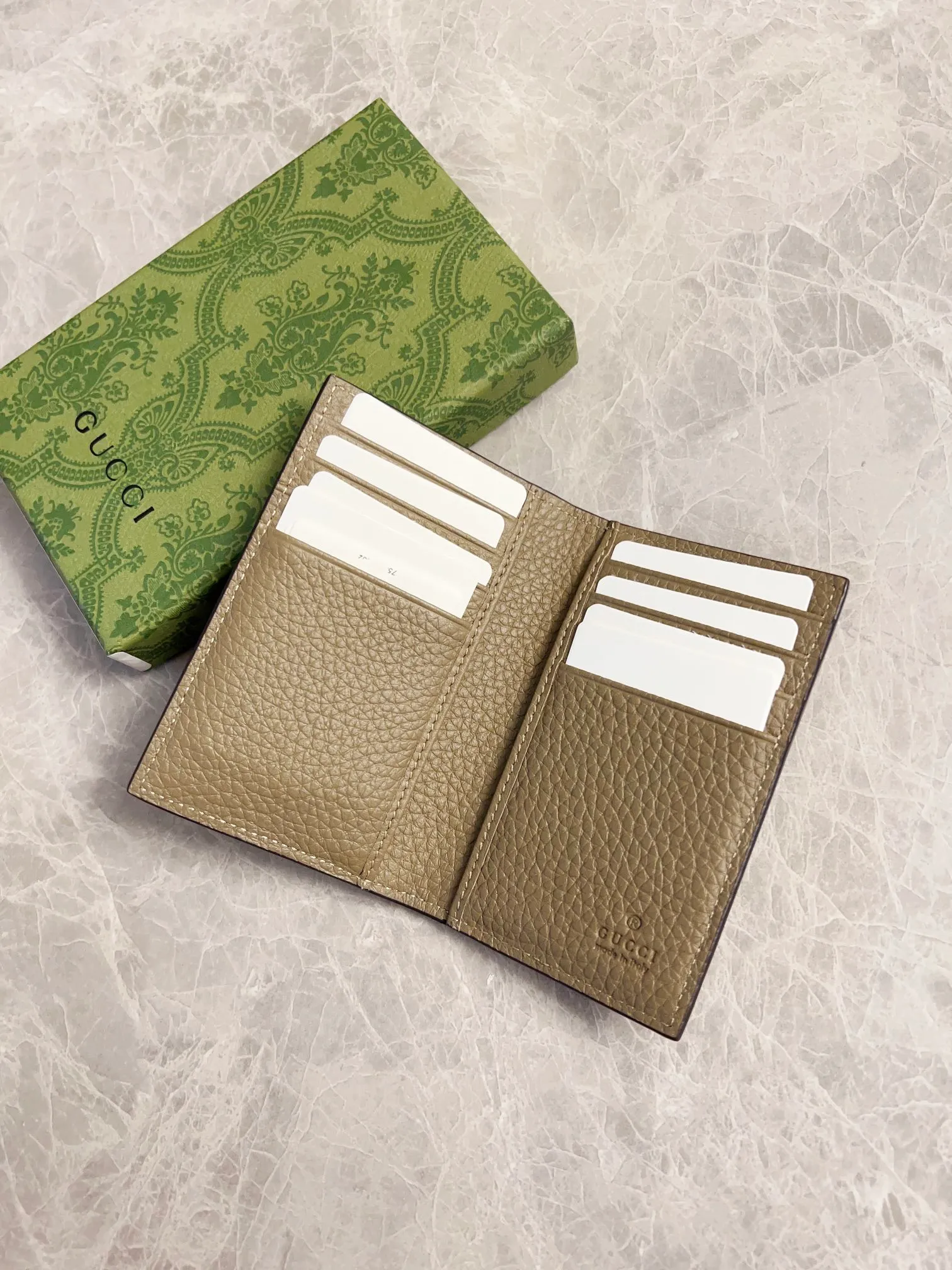 💰330 🇮🇹🇮🇹 New GG Ophidia👉New super double G series pressed G card holder, original leather shipped! 🫥🫥Size: 7.5x12cm, Model: 739478