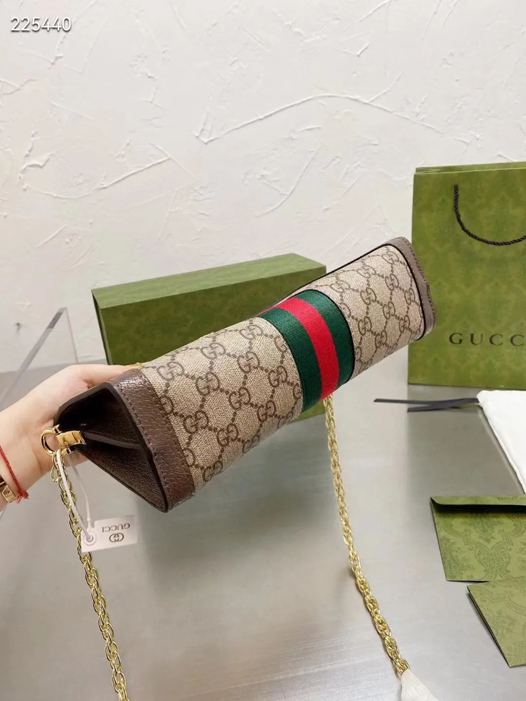 All categories Official website "Brand Women's Bags" Women's Bags 💙 GUCCI 2022 official new Gucci crossbody bag wholesale 58001300 Original order quality Size: 27-18 cm
