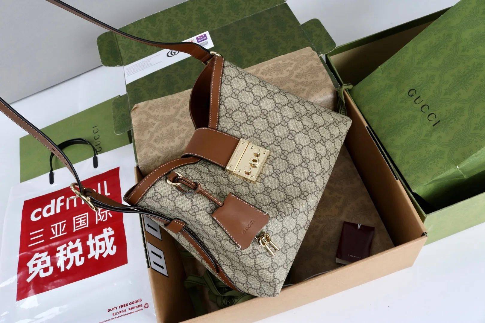 All Categories Official Website "Brand Women's Bags" Women's Bags 💙 GUCCI GUCCI 2026 New Classic GG Pattern Crossbody Bag