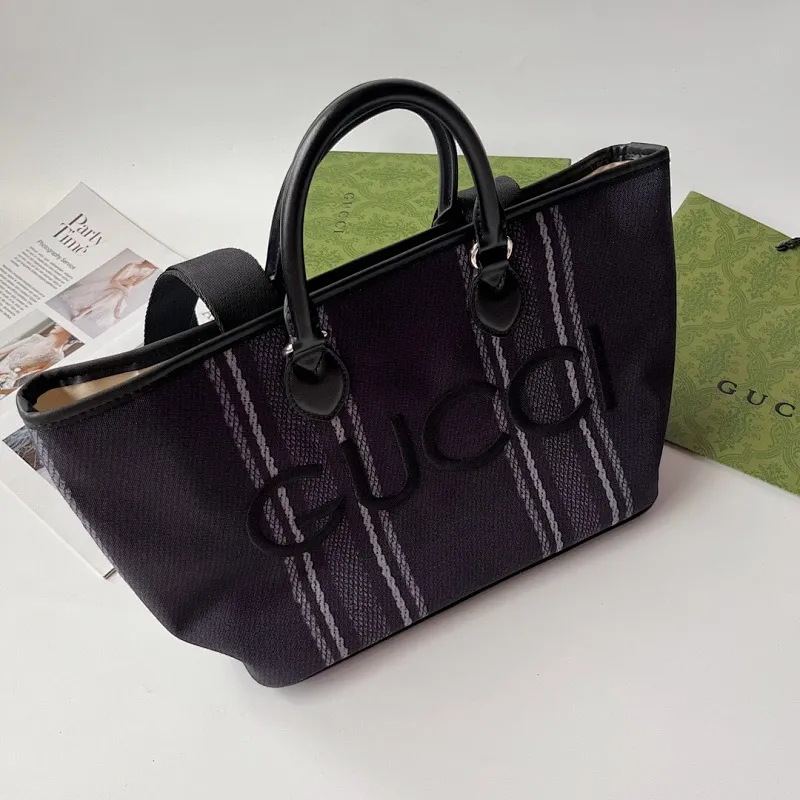 All Categories Official Website "Brand Women's Bags" Women's Bags 💙 GUCCI 2024 New GUCCI Tote Canvas Bag