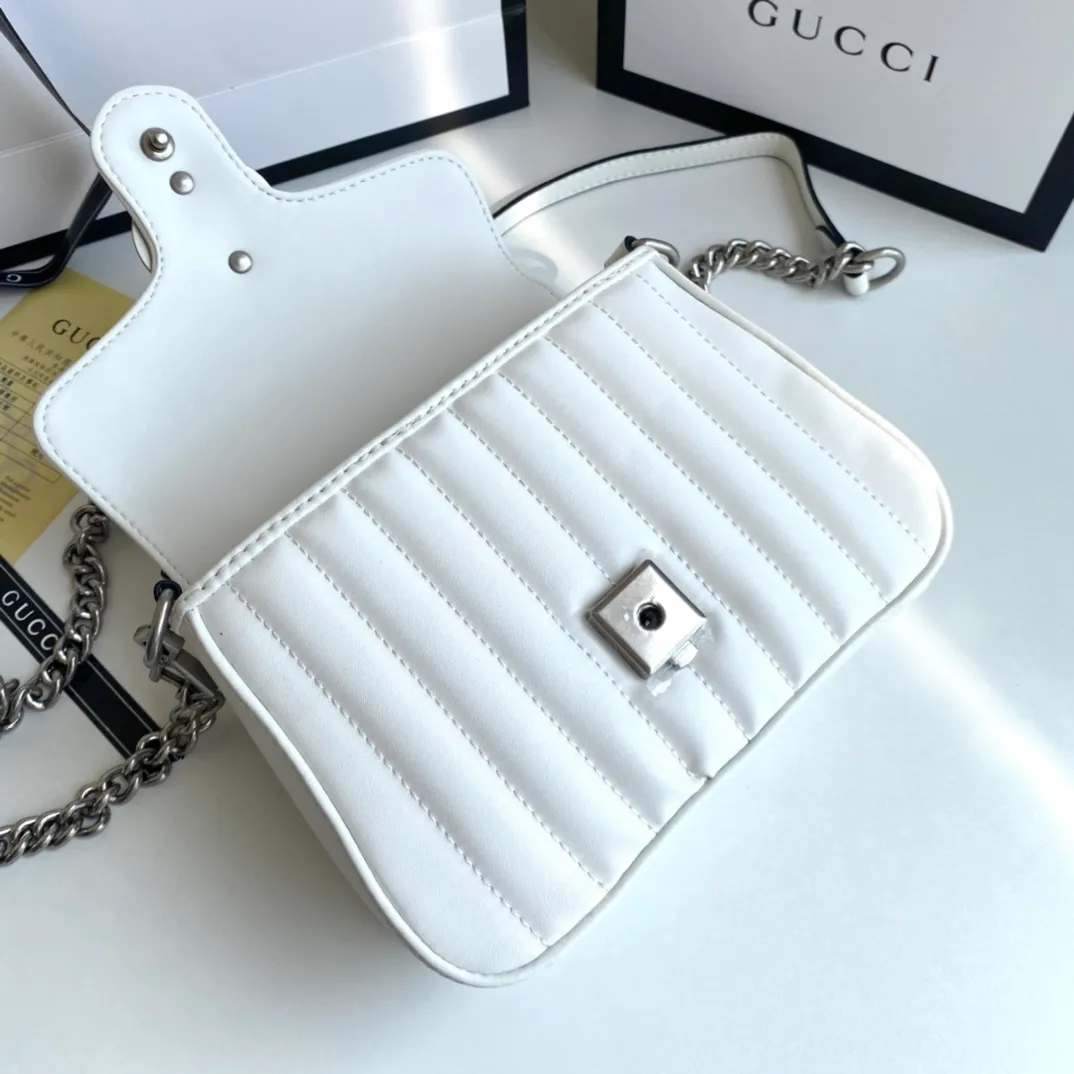 All categories Official website "Brand Women's Bags" Women's Bags 💙 GUCCI 2022 official new Gucci crossbody bag wholesale Original order quality 58002000 Size: 21-15.5-8 Cm