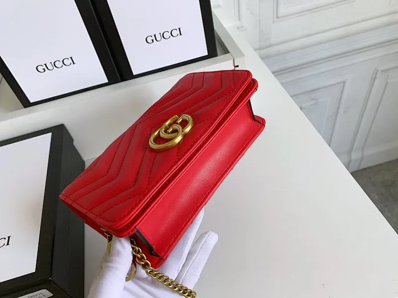All categories Official website "Brand Women's Bags" Women's Bags 💙 GUCCI replica GUCCI, fine imitation GUCCI bag, GUCCI shoulder bag, 2023 official latest version GUCCI first layer cowhide chain bag, bag factory, original material, size: 18-10.5-4.5CM