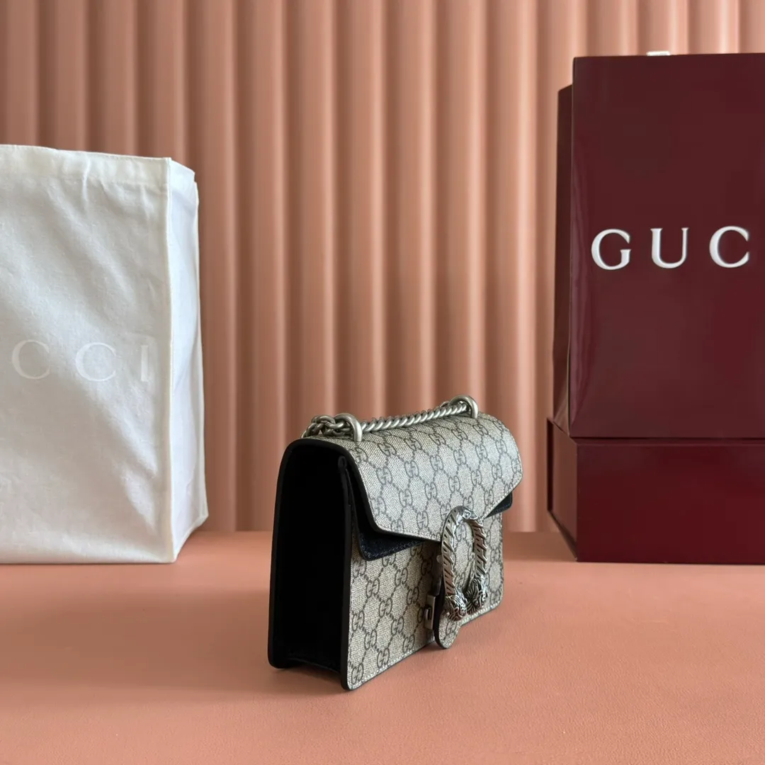 p840. 📣📣📣[Original leather with 🌈full counter packaging]🔥🔥Guccl Dionysus classic bag, whether it is a girl or a queen, no one will be captured by it...as charming and intoxicating as fine wine ~ Model: 421970 Size: 20*15.5*5cm
