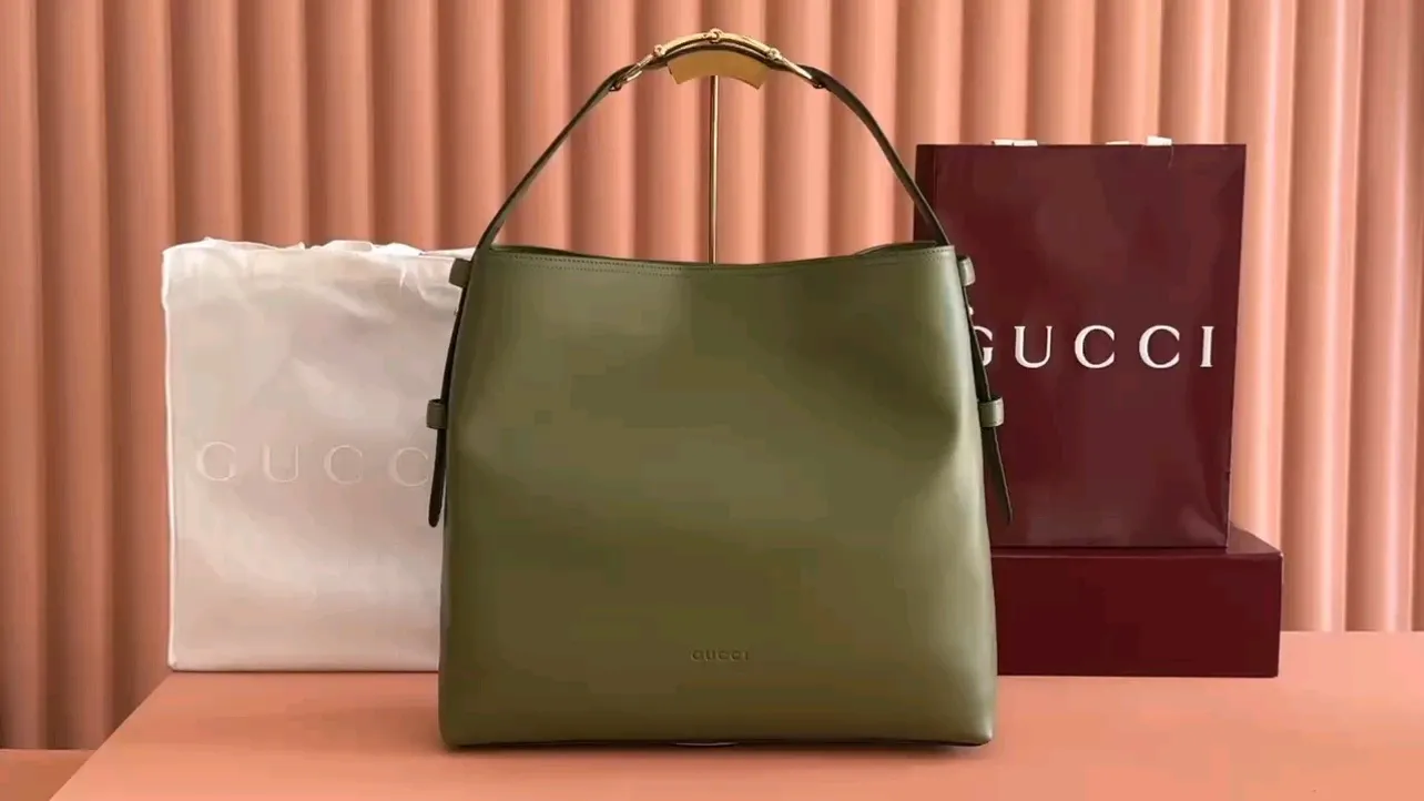 💋💋💋[New model] Gucci Beatrix series large tote bag in green/original leather has been shipped, 🐍Model: 850546, short video