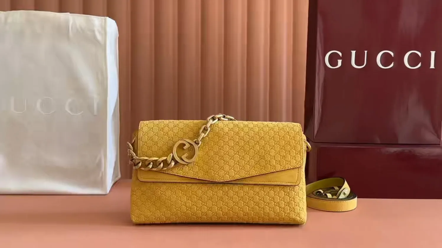 💋💋💋【Original leather configuration counter complete package】GG new handbag model: 857622. Dimensions: 28cm (width) x 16cm (height) x 7cm (depth)