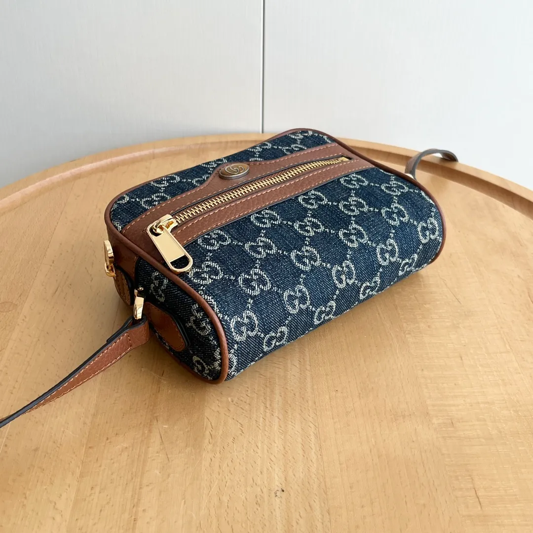 Actual shot #💰260 Model: 517350 Size: 17.5*12*5.5cm Gucci Ophidia series can be said to be out of control in retro style Crossbody shoulder strap🉑️Adjustable shoulder strap✅Keychain included