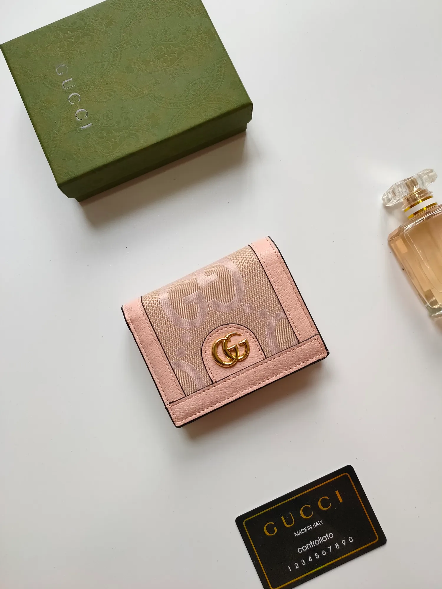 💰140 No.: 523155 gucci·leather original leather 🇮🇹，‼ ‼ Made of imported grained cow leather, paired with ebony double G fabric, gold hardware, official unique identity code👍👍counter quality, real photos📷, size 11cm*8.5cm*2.5cm💸💸💸