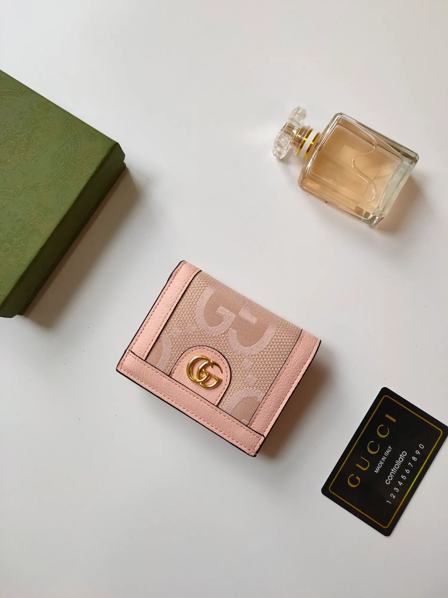 💰140 No.: 523155 gucci·leather original leather 🇮🇹，‼ ‼ Made of imported grained cow leather, paired with ebony double G fabric, gold hardware, official unique identity code👍👍counter quality, real photos📷, size 11cm*8.5cm*2.5cm💸💸💸