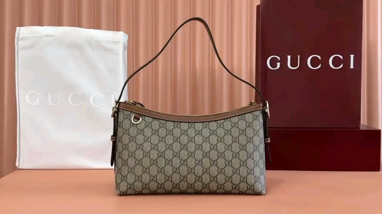 💋💋💋【New product】GG Emblem series original leather, model number: 847447. Combination short video