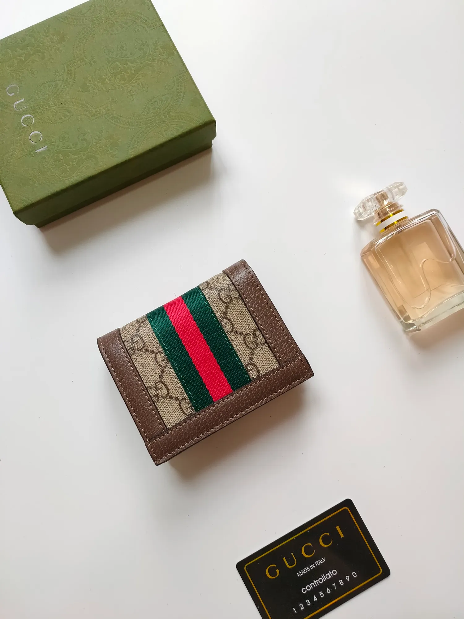 💰140 No.: 523155 gucci·leather original leather 🇮🇹，‼ ‼ Made of imported grained cow leather, paired with ebony double G fabric, gold hardware, official unique identity code👍👍counter quality, real photos📷, size 11cm*8.5cm*2.5cm💸💸💸