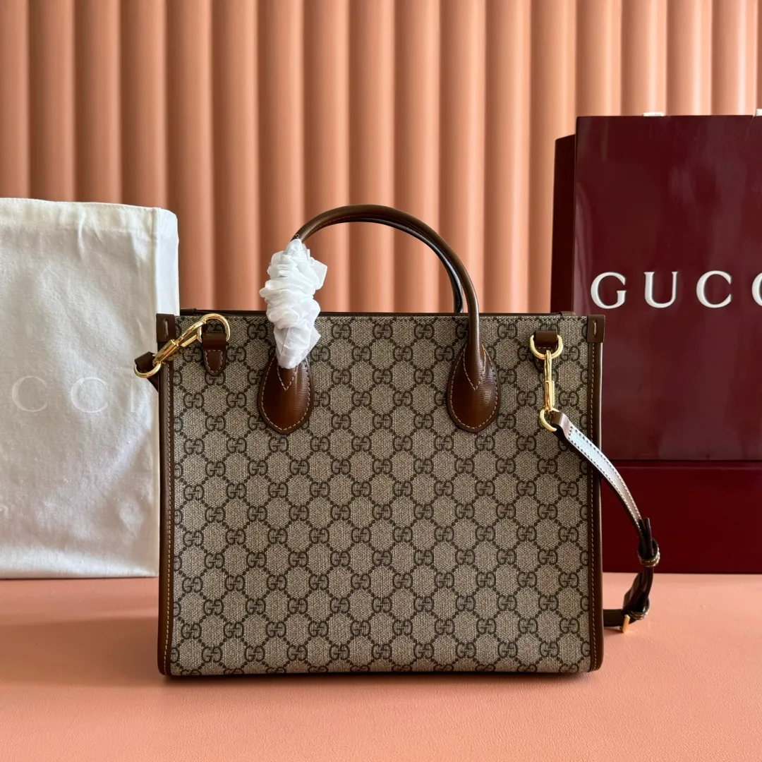 p1100. 💋💋💋[Packaging in Sanya duty-free shop gift bag] Original leather, real photo! Style No. 659983 Brown Brown🎈🎈🎈Dimensions: Width 31X Height 26.5X Side width 14.