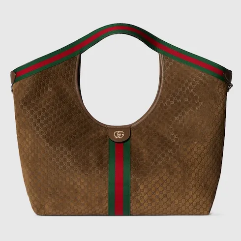 G family's new model number: 853971 brown frosted embossed "original leather, counter dustproof cloth bag", size: width 60 × height 47 × depth 16cm. Ready to ship. 🌹🌹🌹