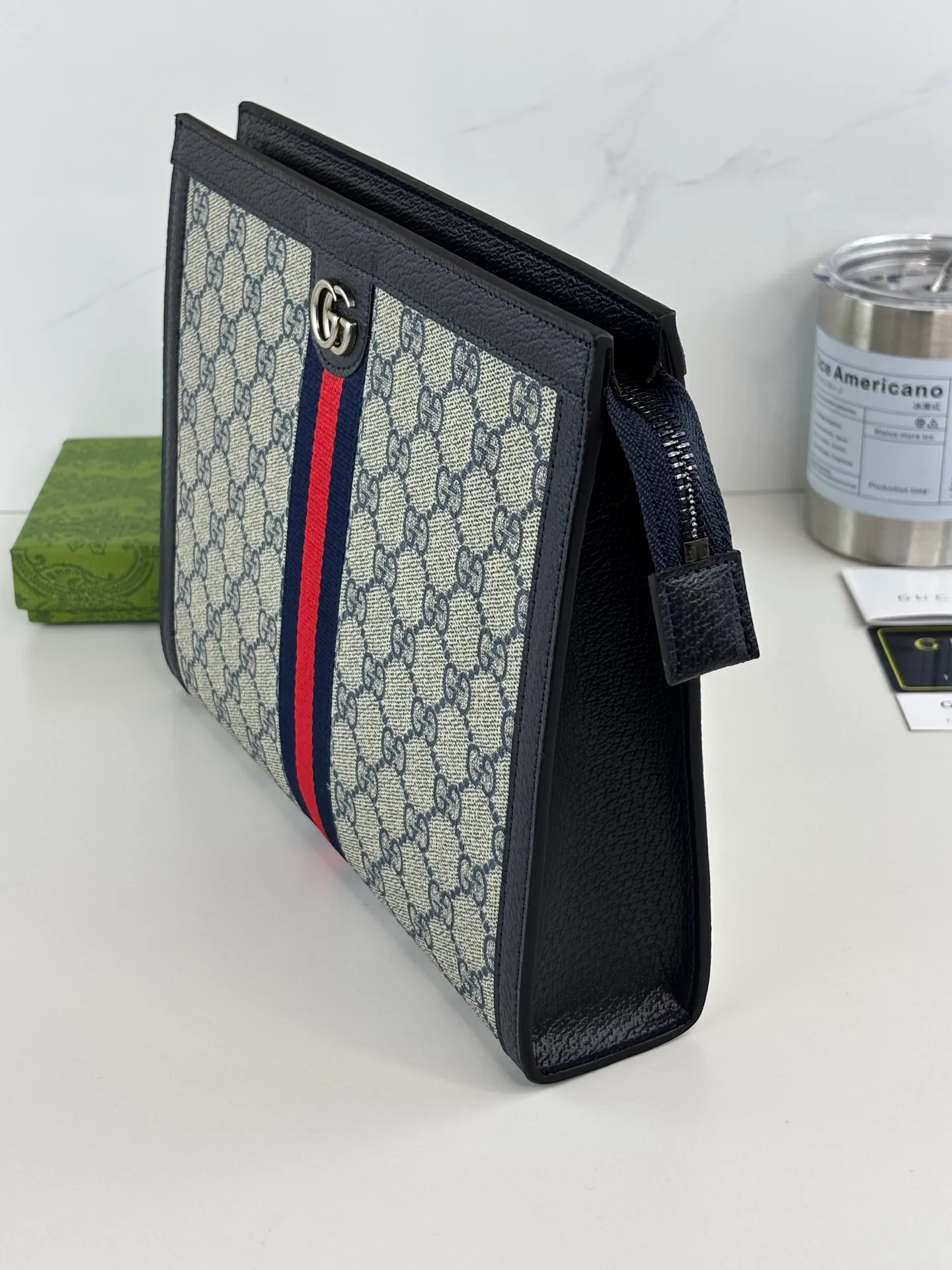 💰180 GUCCI new men’s and women’s handbags! Actual photos, Ophidia series ~ made of GG Supreme high-end man-made canvas, with iconic patterns and striped webbing, and top-notch overseas hardware, exquisitely crafted! Style number: 625549 Size: 26cm x 20.5cm x 6cm Color: blue