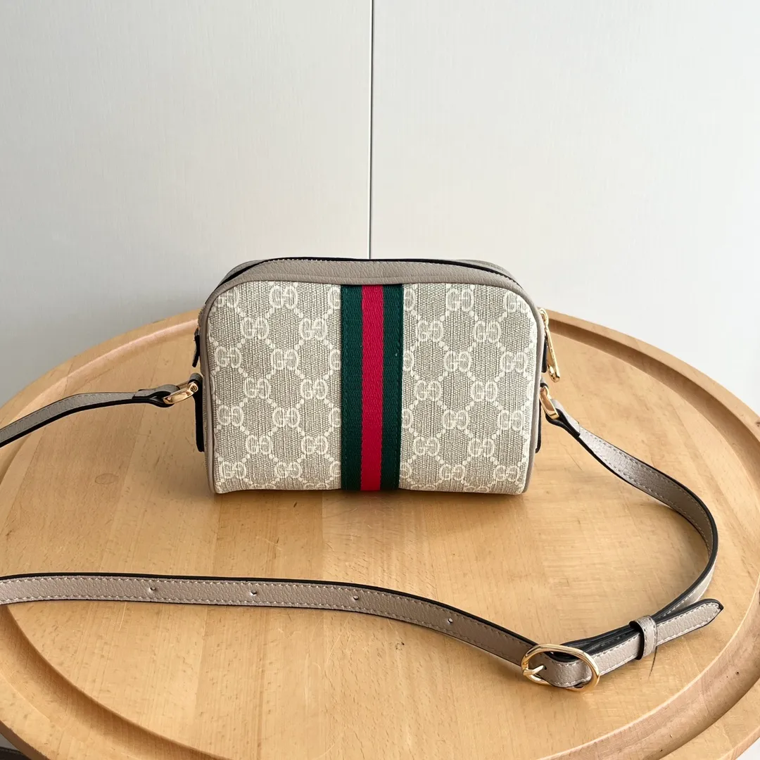 Actual shot #💰260 Model: 517350 Size: 17.5*12*5.5cm Gucci Ophidia series can be said to be out of control in retro style Crossbody shoulder strap🉑️Adjustable shoulder strap✅Keychain included