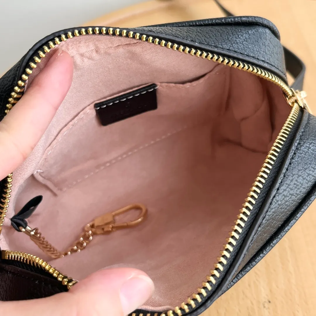 Actual shot #💰260 Model: 517350 Size: 17.5*12*5.5cm Gucci Ophidia series can be said to be out of control in retro style Crossbody shoulder strap🉑️Adjustable shoulder strap✅Keychain included