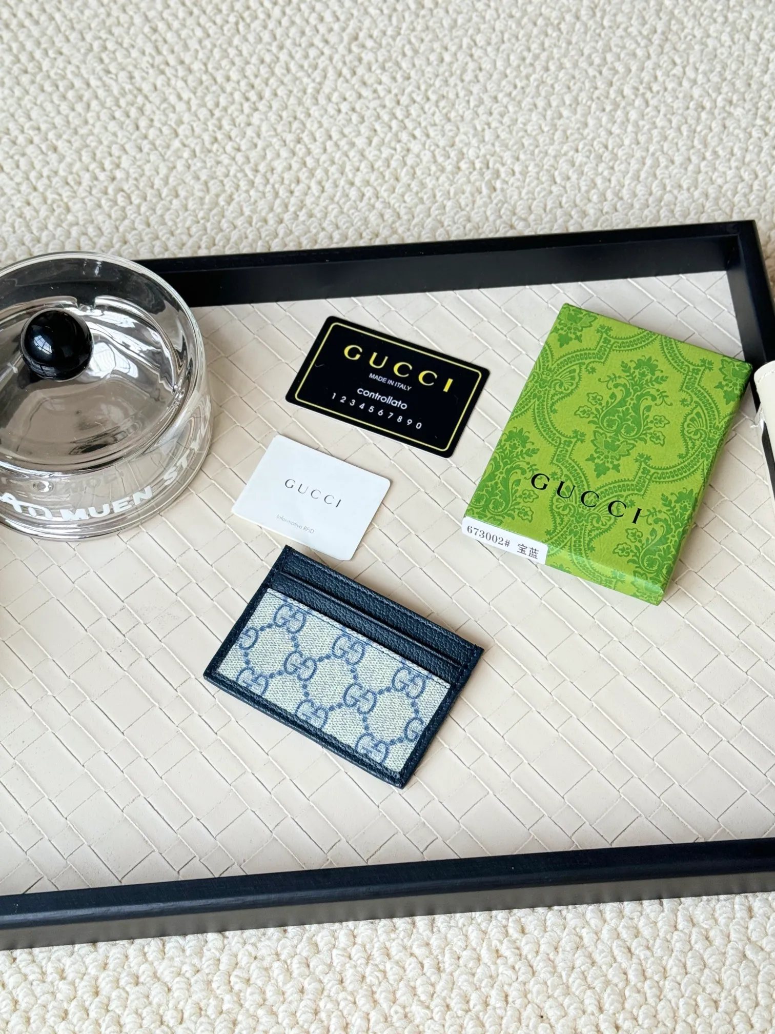 💰100 Real photos of gucci’s latest (card holder)! PVC with cowhide, model number 673002, size: 10cmX7cm
