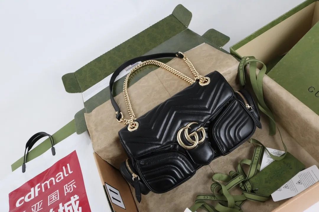 All Categories Official Website "Brand Women's Bags" Women's Bags 💙 GUCCI GUCCI 2026 New Classic GG Pattern Crossbody Bag
