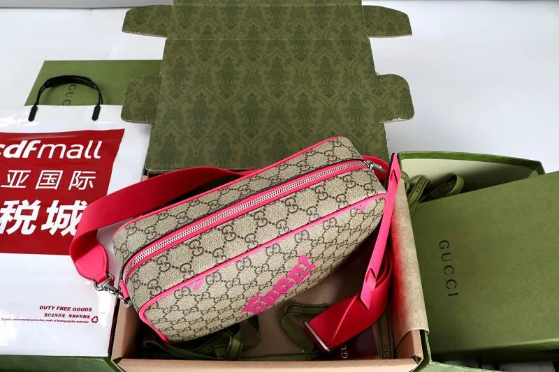 All Categories Official Website "Brand Women's Bags" Women's Bags 💙 GUCCI GUCCI 2026 New Classic GG Pattern Crossbody Bag