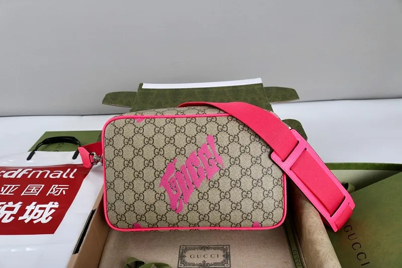 All Categories Official Website "Brand Women's Bags" Women's Bags 💙 GUCCI GUCCI 2026 New Classic GG Pattern Crossbody Bag