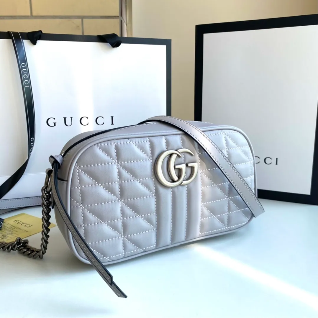 All categories Official website "Brand Women's Bags" Women's Bags 💙 GUCCI 2022 official new Gucci crossbody bag wholesale Original order quality 58001900 Size: 24-13-7Cm