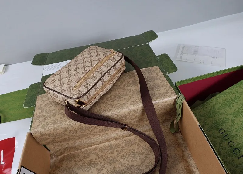 All Categories Official Website "Brand Women's Bags" Women's Bags 💙 GUCCI GUCCI 2026 New Classic GG Pattern Crossbody Bag