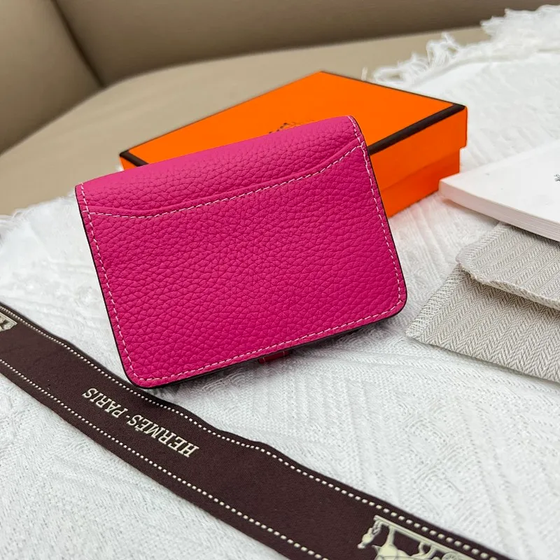 All categories Hermès wallet (Hermès) Hermès 5121 pebbled silver buckle