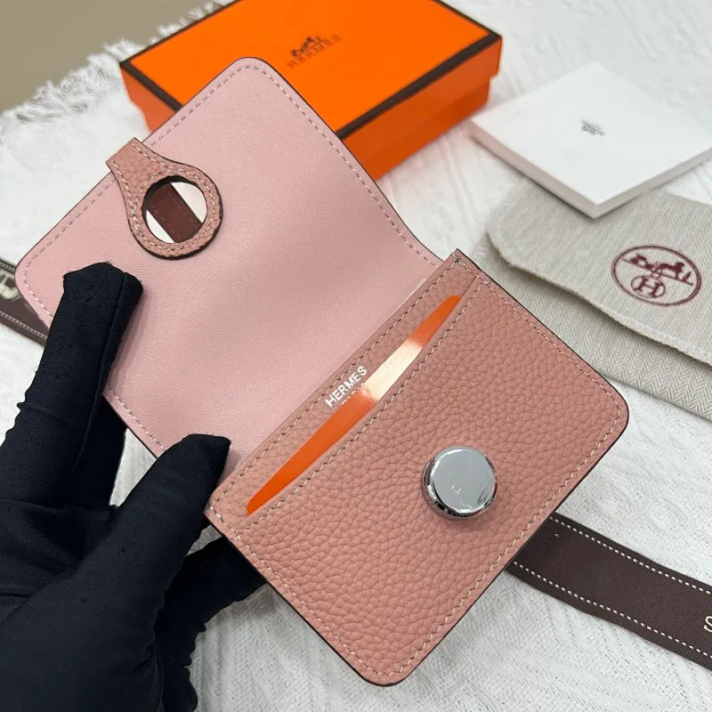 All categories Hermès wallet (Hermès) Hermès 5121 pebbled silver buckle