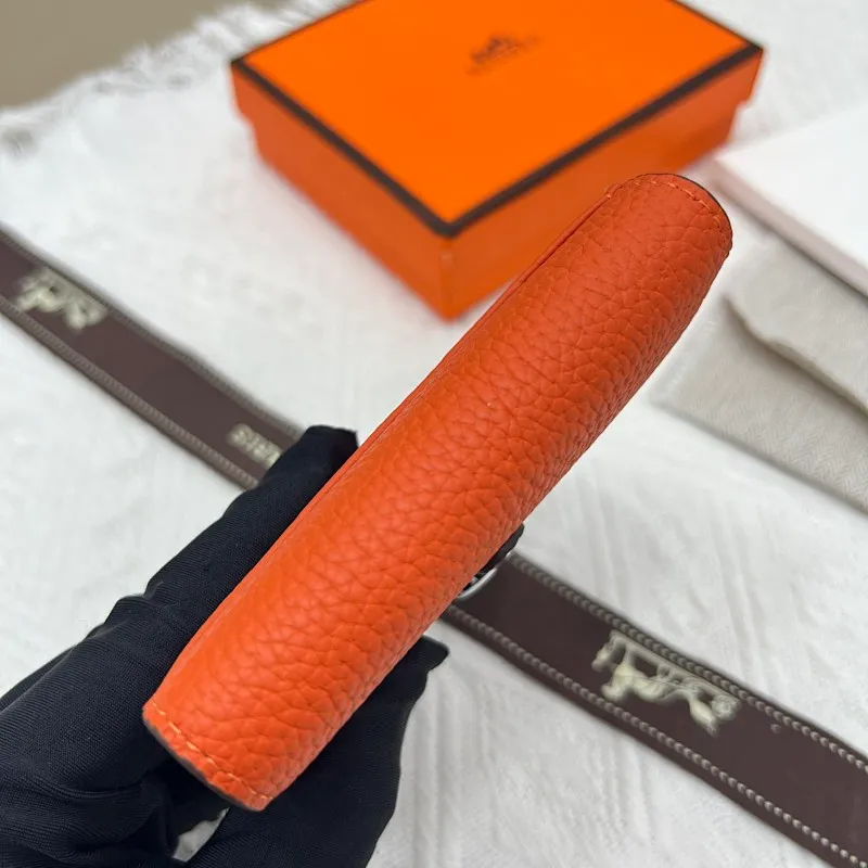 All categories Hermès wallet (Hermès) Hermès 5121 pebbled silver buckle