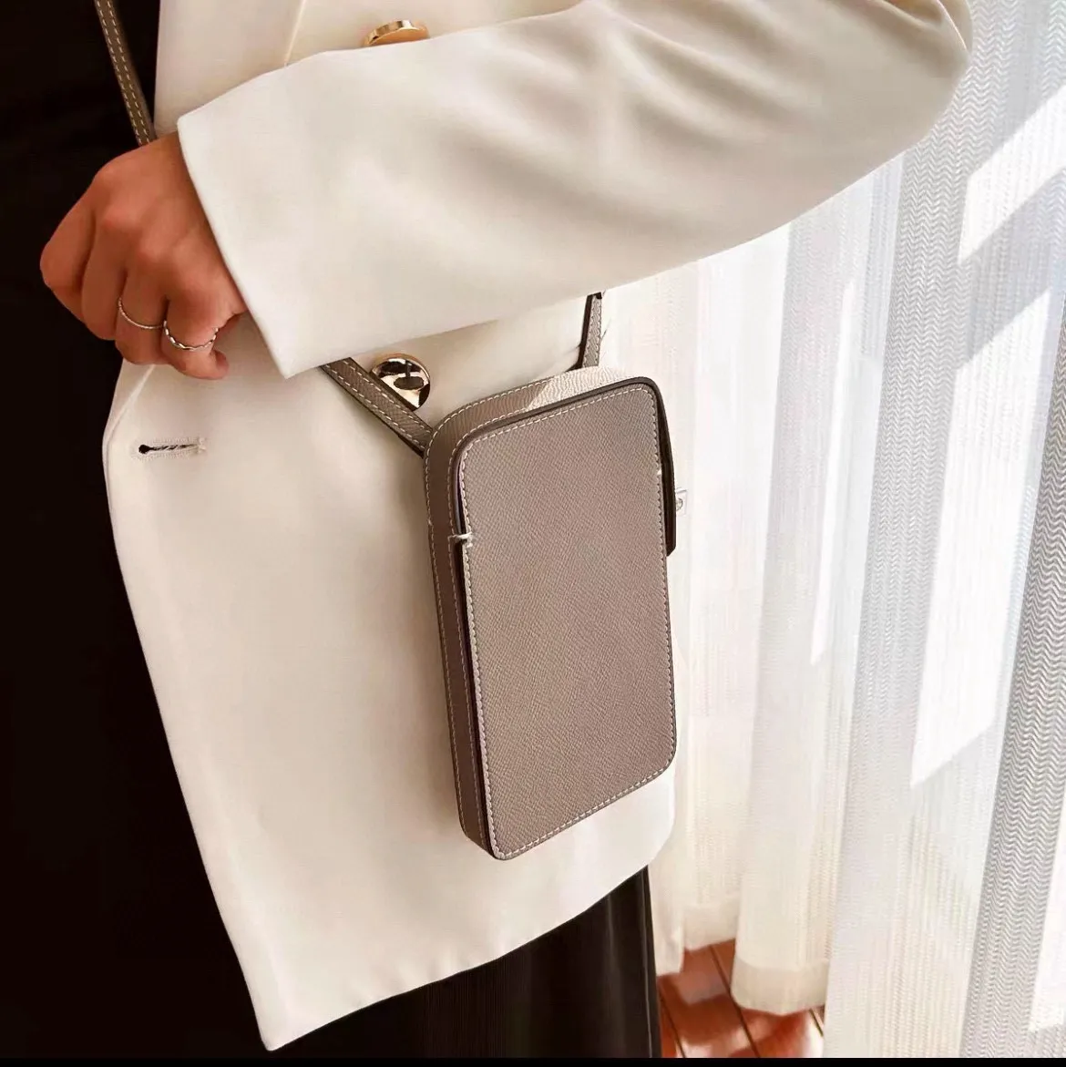 All categories Hermès wallet (Hermès) Hermès 9852 silver buckle
