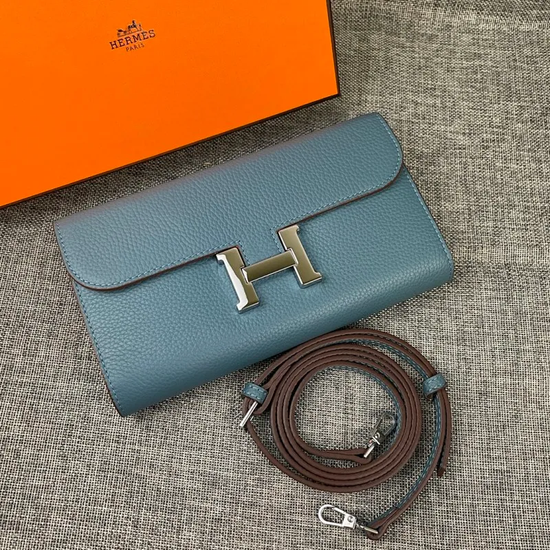 All categories Hermès wallet (Hermès) Hermès 9852 leather silver buckle