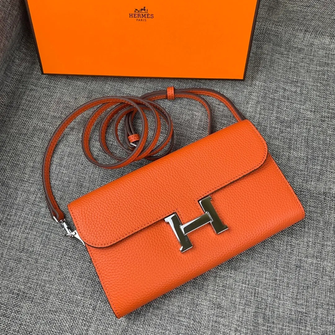 All categories Hermès wallet (Hermès) Hermès 9852 leather silver buckle