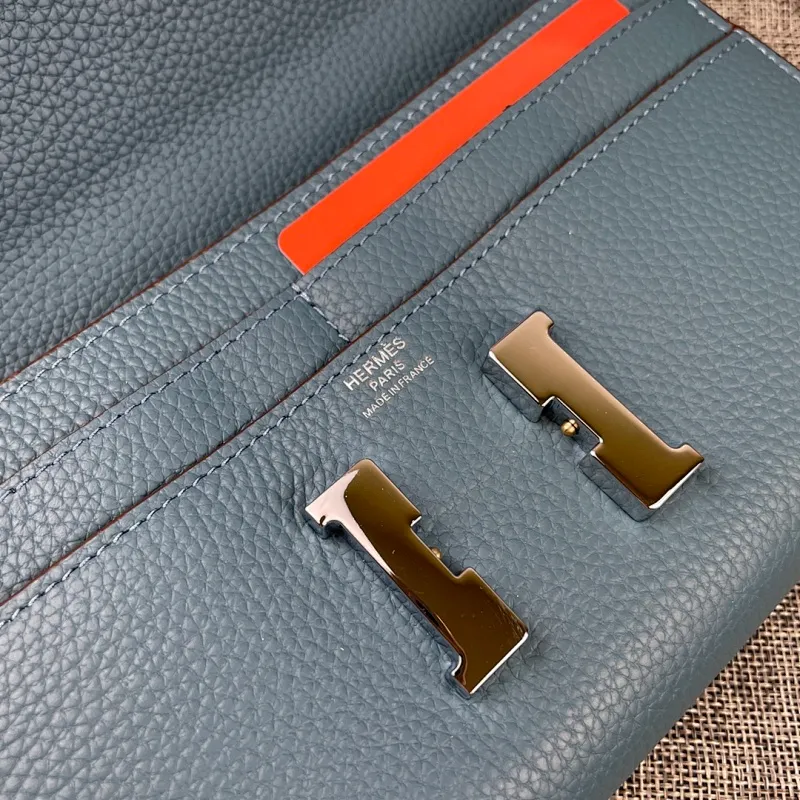 All categories Hermès wallet (Hermès) Hermès 9852 leather silver buckle