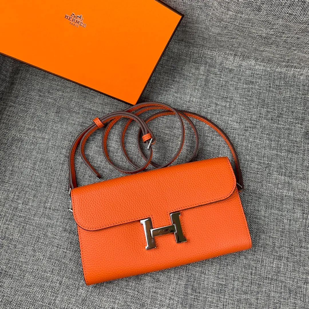 All categories Hermès wallet (Hermès) Hermès 9852 leather silver buckle
