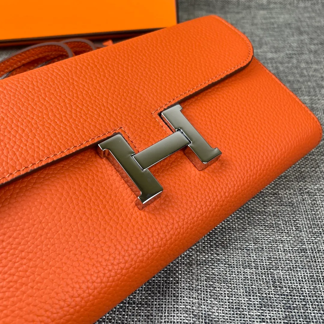 All categories Hermès wallet (Hermès) Hermès 9852 leather silver buckle