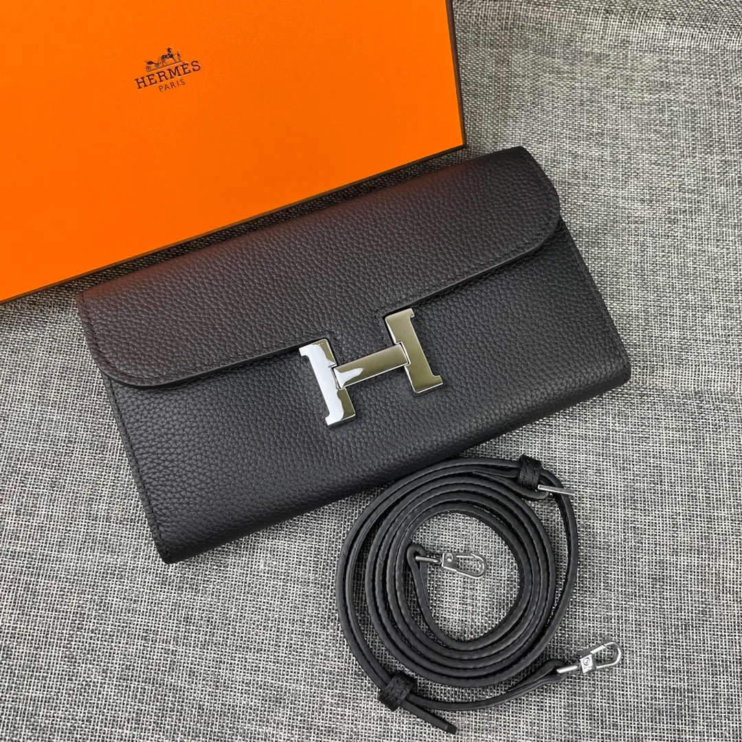 All categories Hermès wallet (Hermès) Hermès 9852 leather silver buckle