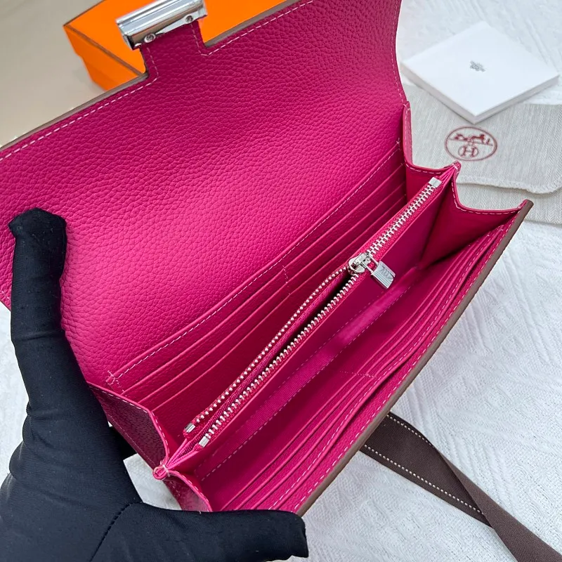 All categories Hermès wallet (Hermès) Hermès 539 pebbled silver buckle