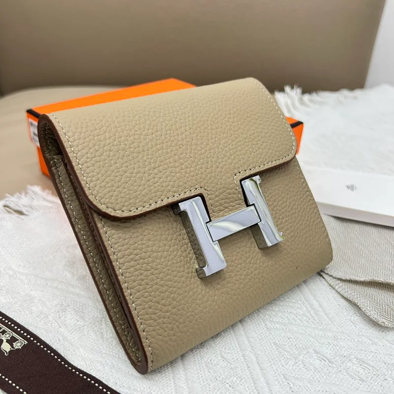 All categories Hermès wallet (Hermès) Hermès 537 pebbled silver buckle