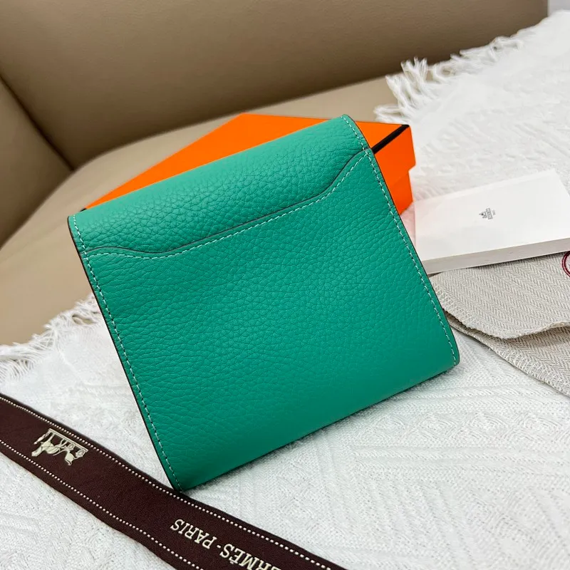 All categories Hermès wallet (Hermès) Hermès 537 pebbled silver buckle