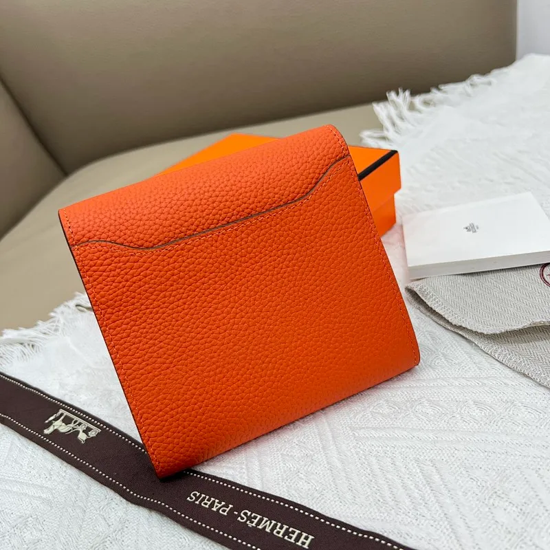 All categories Hermès wallet (Hermès) Hermès 537 pebbled silver buckle