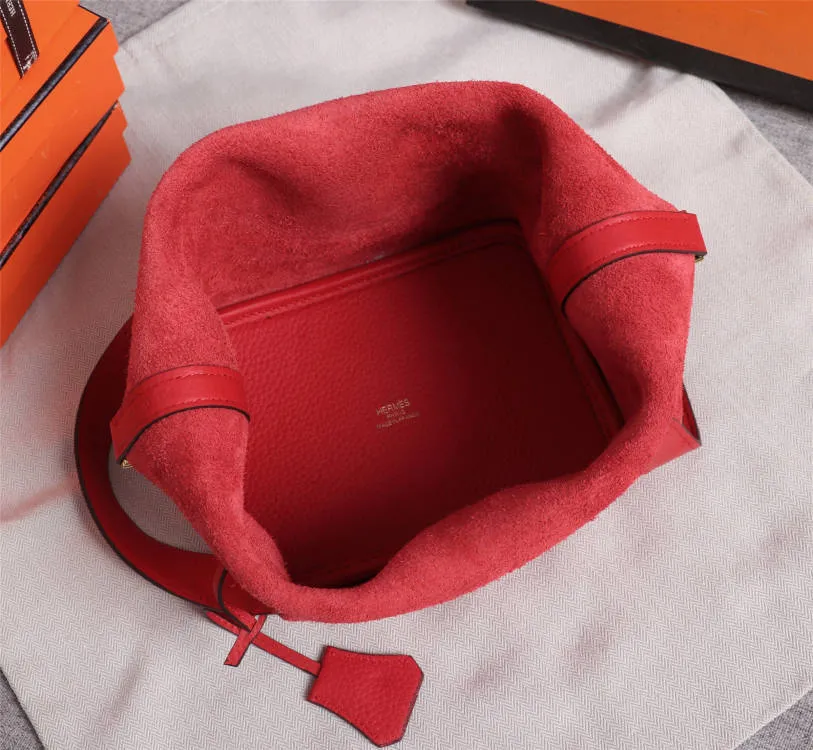 All categories Official website "Brand Women's Bags" Women's Bags 💙 Hermes 2022 official new Hermès vegetable basket picotin wholesale small size 58002400 large size 58002600 high quality size: small size 18CM large size 22CM