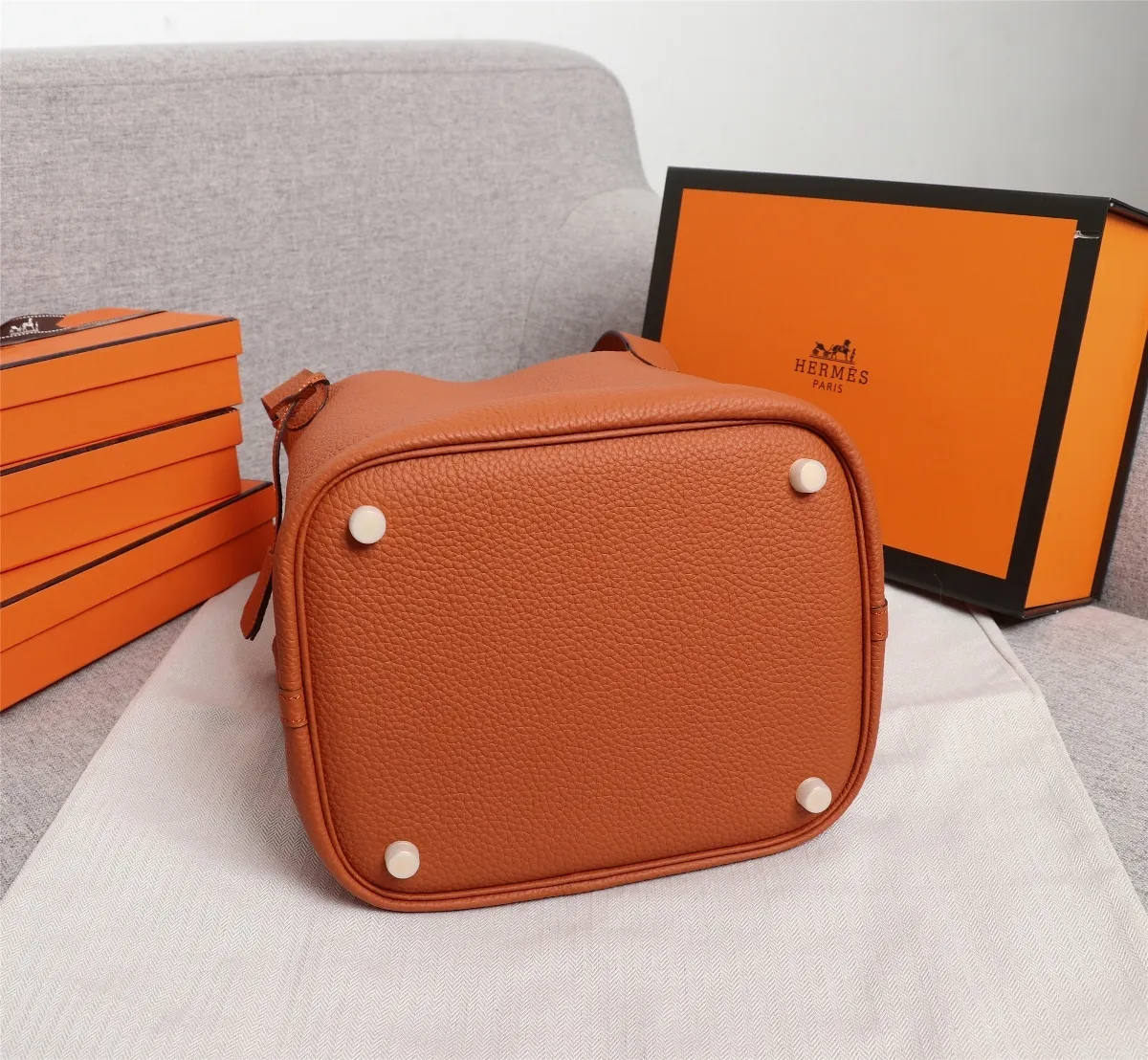 All categories Official website "Brand Women's Bags" Women's Bags 💙 Hermes 2022 official new Hermès vegetable basket picotin wholesale small size 58002400 large size 58002600 high quality size: small size 18CM large size 22CM