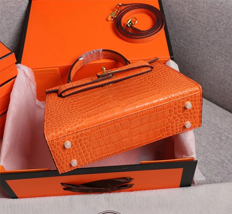 All Categories Official Website "Brand Women's Bags" Women's Bags 💙 Hermes 2022 official new Hermes women's hand-carrying cross-body dual-use bag wholesale Kelly crocodile pattern 58002500 High quality Size: 22-7-14CM