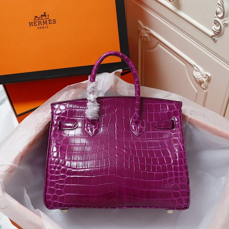 All categories Official website "Brand Women's Bags" Women's Bags 💙 Hermes 2022 official new Hermès handbag Smooth crocodile leather + pure steel hardware wholesale Small size 58003900 Large size 58004500 High quality Size: Small size 30CM Large size 35CM