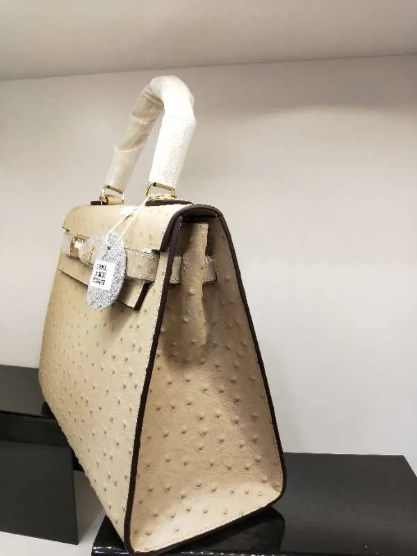720💰🎉🎉🎉Kelly style ostrich pattern cowhide has arrived, picture color, size: 28X12X21.5. Can be carried cross-body, fine workmanship, [seduce][seduce][rose][rose][coffee][coffee]