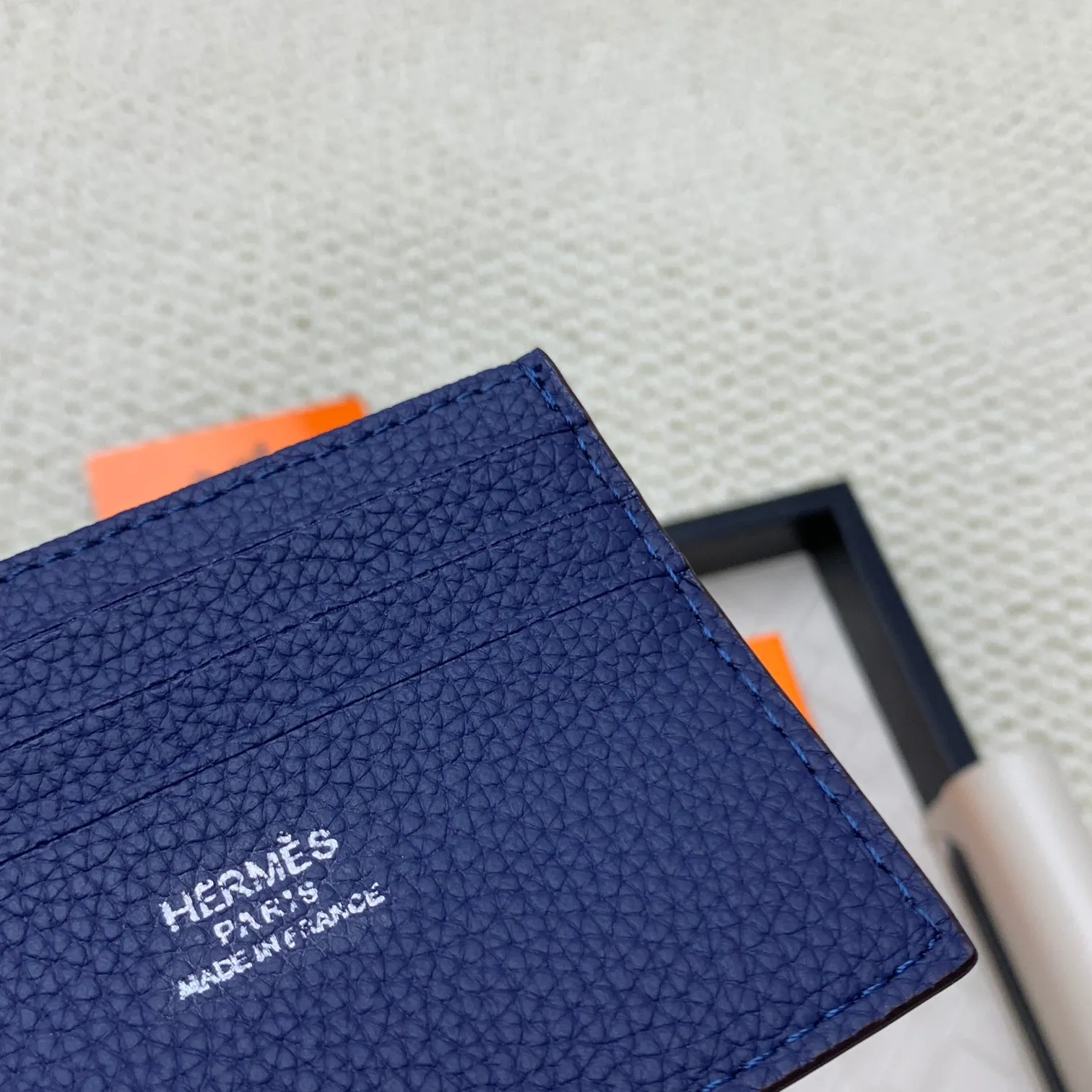 💰100 Hermès new card holder/2024 cow leather edge 3 card slots 1 flat pocket No.: 0514 Size: w10.5×7cm