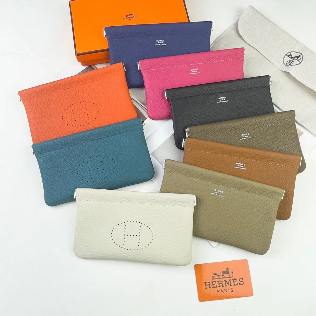 Hermès new model【Hermes】💰180 💋New first-layer cowhide wallet 💋Soft touch, magnetic buckle opening and closing 💋Material: imported togo cowhide 💋Size: 19*11 CM 💋Model: 6911
