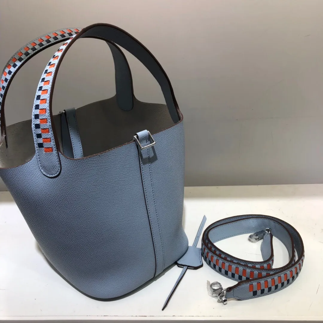 All Categories Official Website "Brand Women's Bags" Women's Bags 💙 Hermes 2024 Official Website New Hermes Epsom Palm Print Vegetable Basket